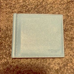 Coach brand Slim wallet w/money clip (light blue)